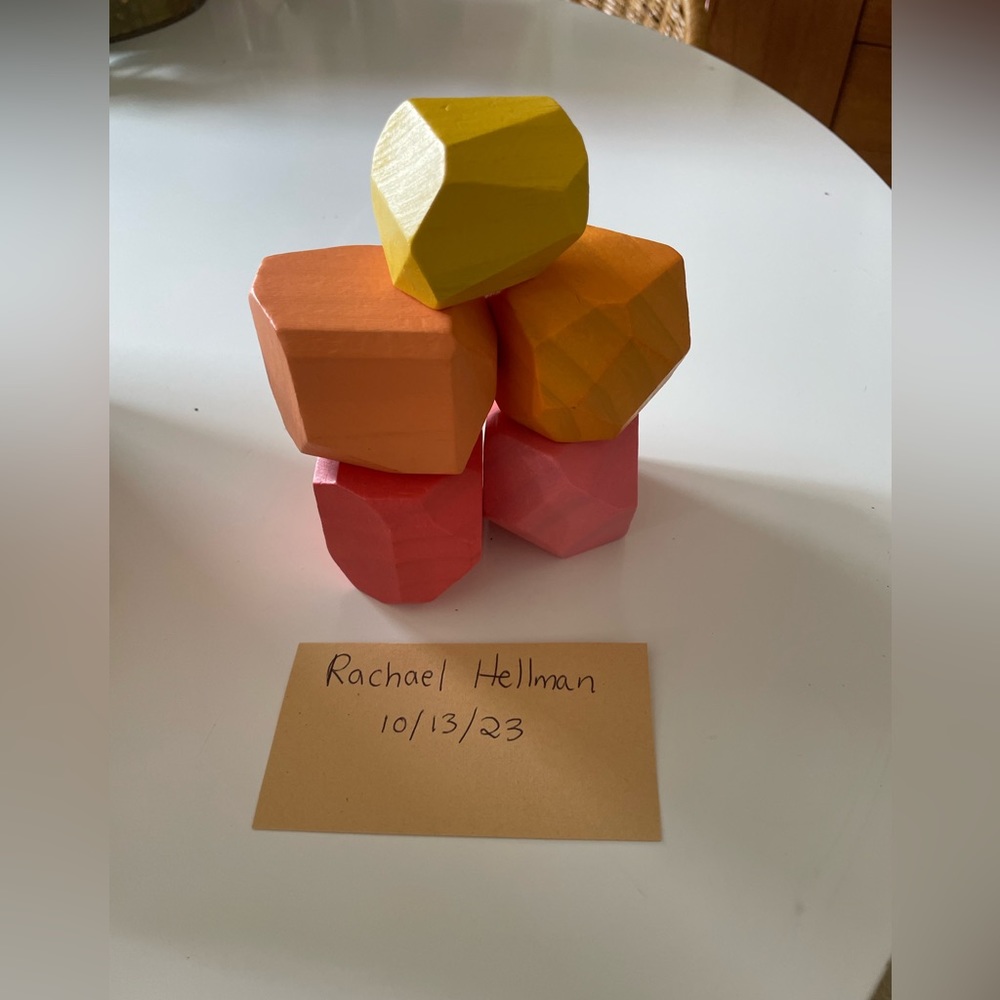 Lovevery Solid Wood Stacking Boulders